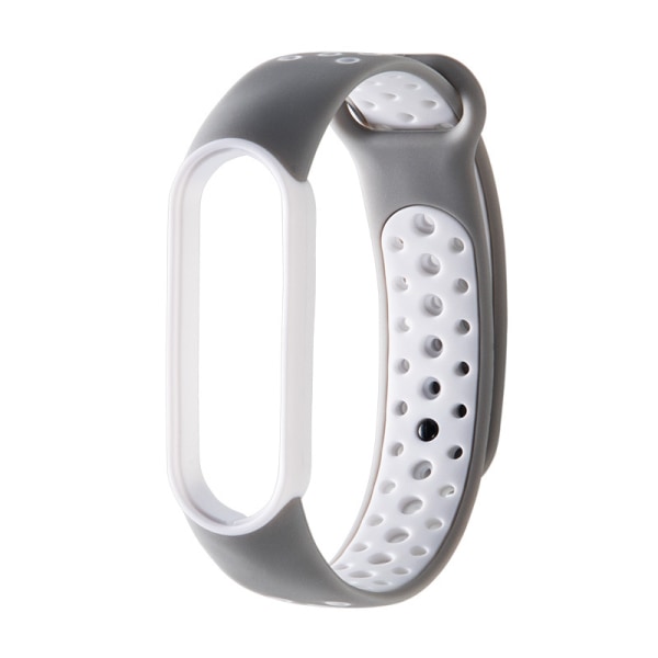 TPU Klockarmband för Xiaomi Mi 5/6 Vit+Grå