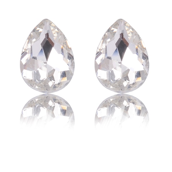 Teardrop Rhinestones Glas Crystal Gems för DIY Crafts 100st Vit L