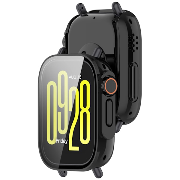 Skyddsfodral för Redmi Watch 5 Lite med skärmskydd Svart
