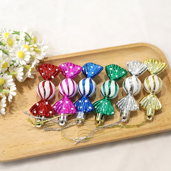 Joulukoristeet Karkkikoristeet - Mini Pyöreät Karkit (6 kpl) MultiColor MultiColor