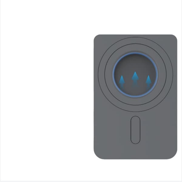 Snygg magnetisk korthållare för Apple iPhones Grey Grey