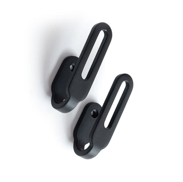 2-pack gardinväggskrokar, zinklegering draperikrokar för vägg Black Black