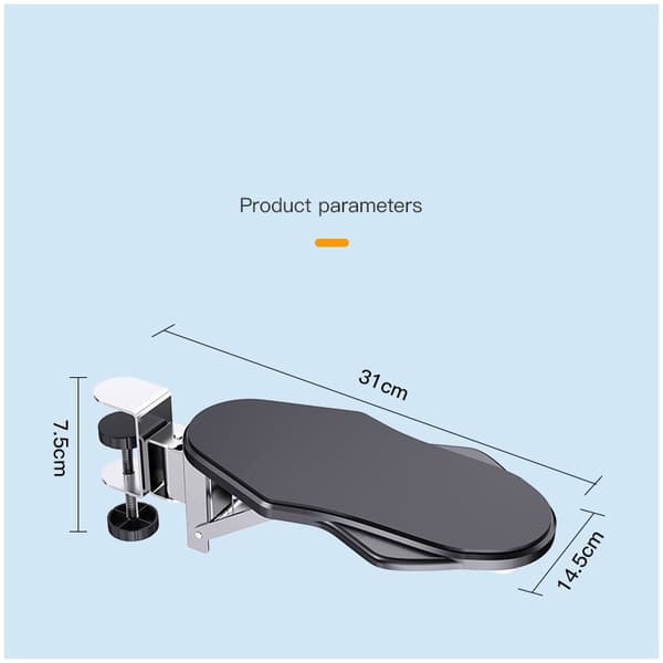 Datorarmstöd, Armbågshållare för Skrivbord Black Model Foldable / Rotatable Black