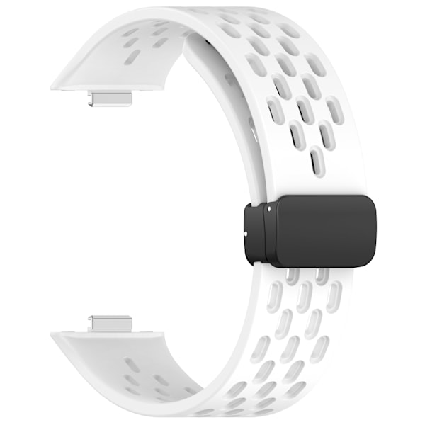 Huawei Watch Fit 3 Andningsbart silikonarmband med magnetspänne Vit