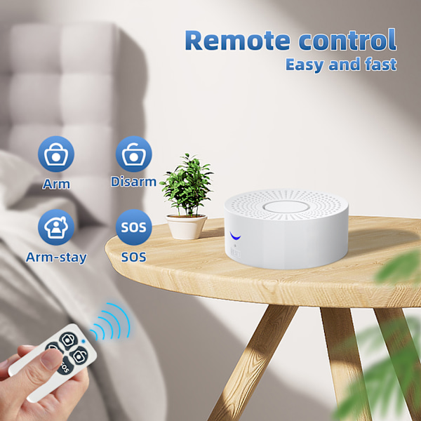 CS119 WiFi Smart Home Security Alarm System - Hvid