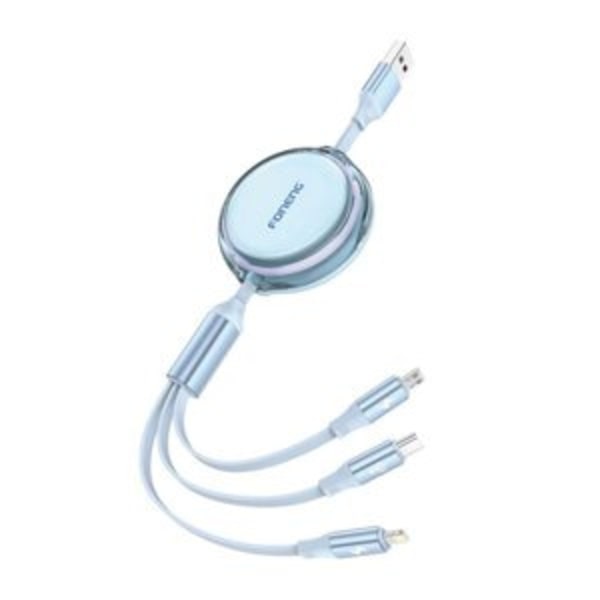 Foneng X113 3-i-1 Kabel 1,1M Blå