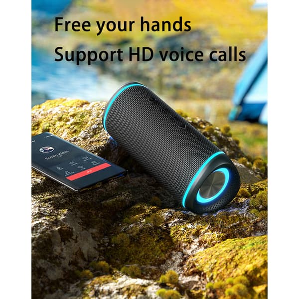EBS-609 Svart Trådlös Bluetooth-högtalare med RGB-ljus