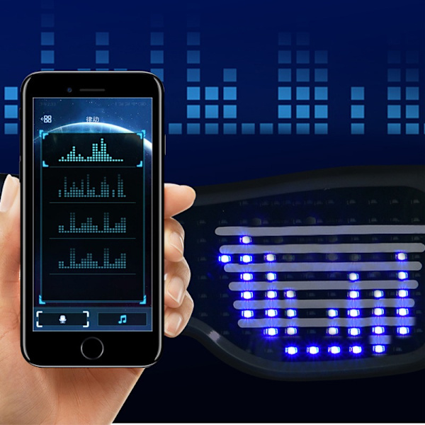 Bluetooth APP-styrede LED Party Briller - Brugerdefinerbare Lysende Briller Blue Blue