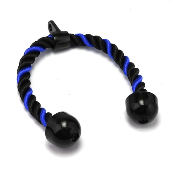 Dobbelt triceps pulldown-reb - høj pulley kabelbeslag til lat pulldown, face pulls og triceps extensions, polyester + aluminiumlegering Black+Blue Black+Blue
