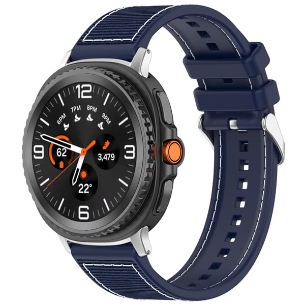 Kudottu nailonranneke Samsung Galaxy Watch8/Classic/Ultra2 -kelloon Blue Blue