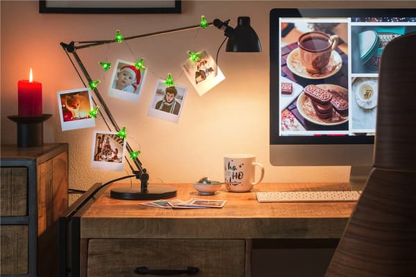 10 LED fotoklipp ljusslinga "Julgran"