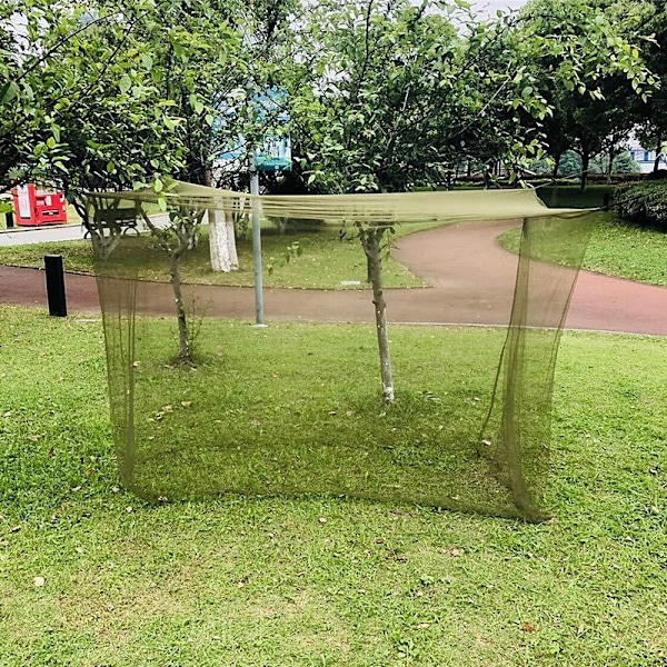 Bärbart myggnät, enkel installation S