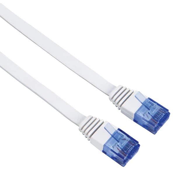 HAMA Netværkskabel CAT6 UTP Flad Hvid 10m
