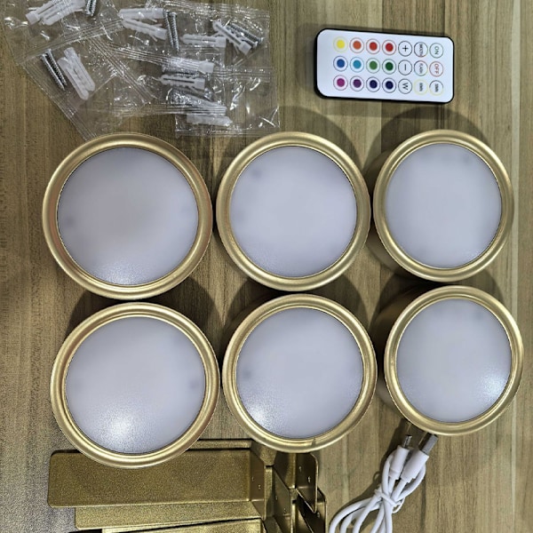 Gyllene Konstdisplaylampa - 13 Färger, Fjärrkontrollerad