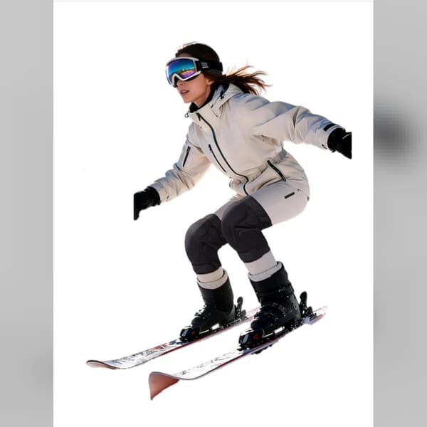 Knæbeskyttere til ski og skøjteløb med støddæmpning, justerbar pasform og nylonbeskyttelse L L