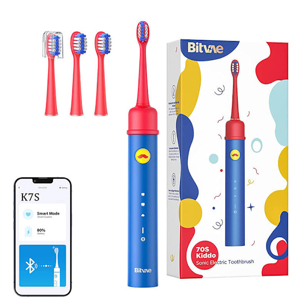 Sonic tandborste för barn med app och spetssats Bitvae BVK7S (blå)