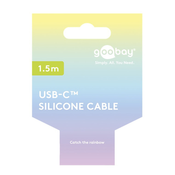 USB-C™-silikonkabel, 1,5 m, turkos
