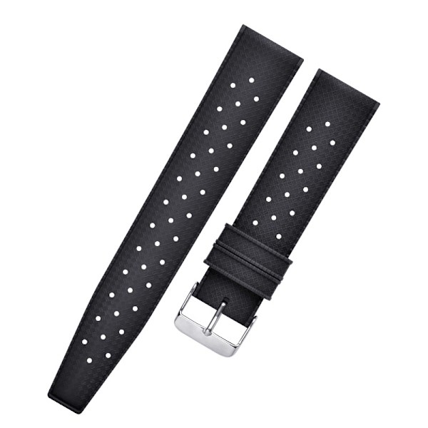 Blått Klockarmband för Tissot Omega Svart 20mm