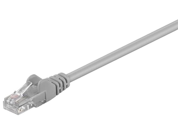 CAT 5e patch-kaapeli, U/UTP, harmaa
