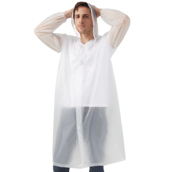 Regnkappa med huva Transparent L