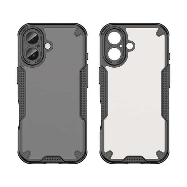 Svart TPU+PC Full Coverage Stötsäkert Skal Kompatibelt med iPhone 17
