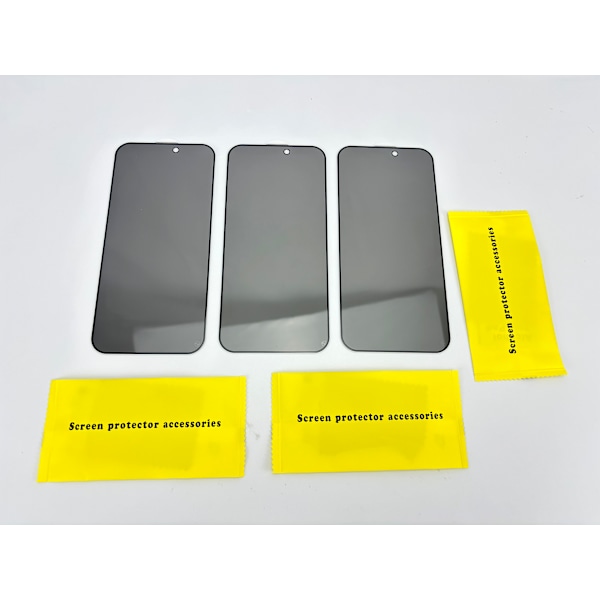 3-Pack Sekretess Skärmskydd för iPhone - Härdat Glas iPhone 16 Pro Max