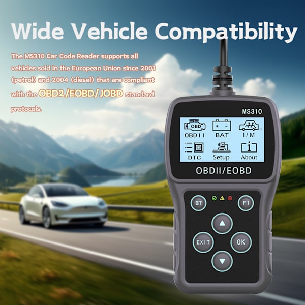OBD2 Scanner bildiagnoseværktøj Bilfejlkodelæser Engine Analyzer