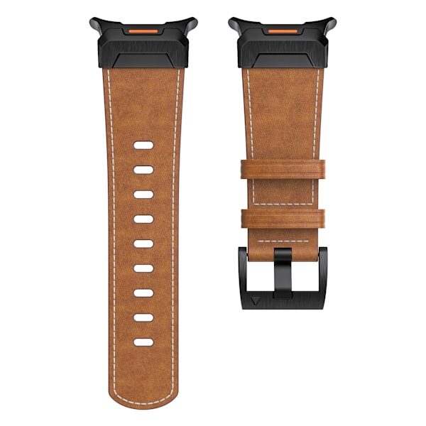 Klockarmband i Äkta Läder för Samsung Watch 7 Ultra 47mm Brun