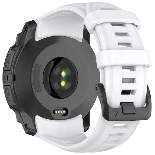 Silikoniranneke Garmin Instinct 3:lle (50 mm) - Valkoinen