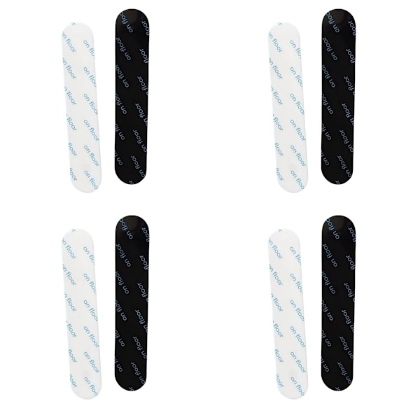 Halkfria Mattgrepp - 2 mm Tjocka, Svarta, 4-Pack