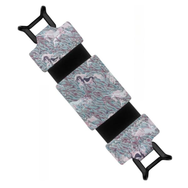 Triangulär multifunktionell handrem för surfplatta, nylon med tryckt läder som lässtöd, elastisk, lätt, kompatibelt med iPad och Kindle eReader