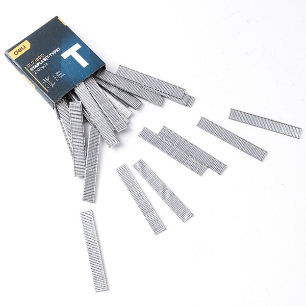 Klammer typ T Deli Tools EDL238010, 2000 stycken