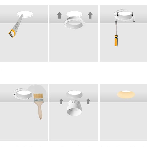2-pack LED infälld downlight - Vit & Svart Kopp, 7W, 4000K, 75mm Utskärning