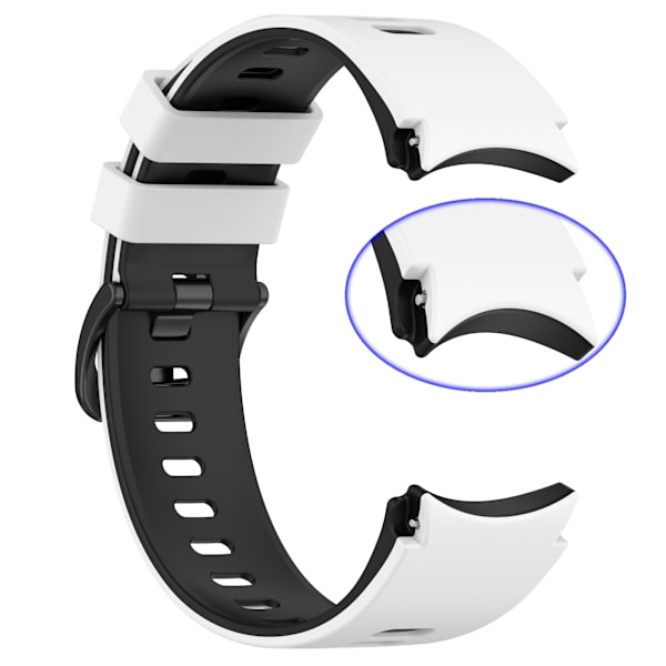 Tvåfärgad klockarmband för Samsung Galaxy Watch 4/5/6/6 Classic Vit