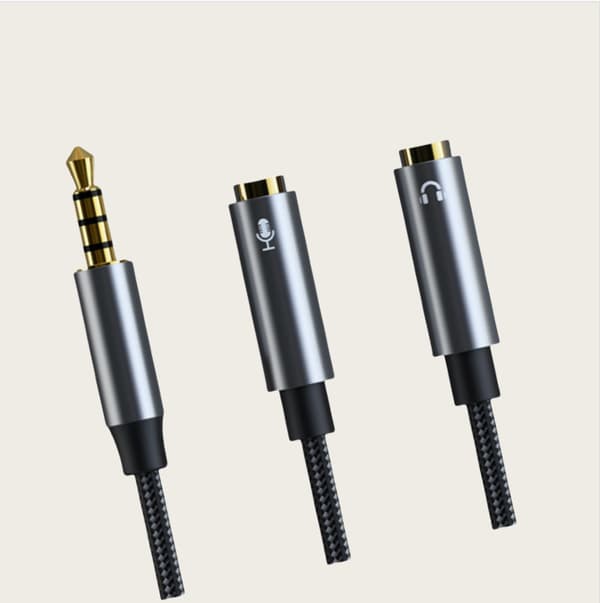 CB01 Hörlurar och mikrofon Splitter Adapter Audiokabel Model 2