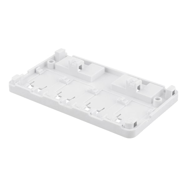 Surface mount box for Keystone, 4 ports, white