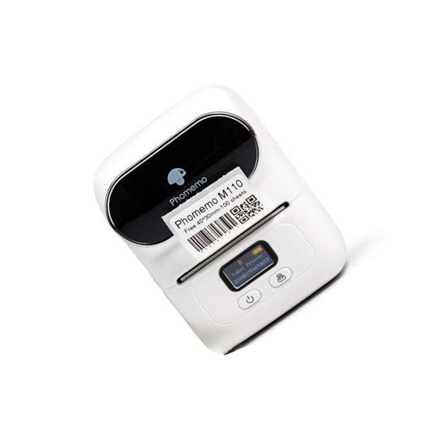 Bluetooth termisk etiketprinter til stregkode, pris og smykkemærkater — 203dpi 20-50mm 1200mAh kompatibel med iOS Android Windows Mac Linux White White