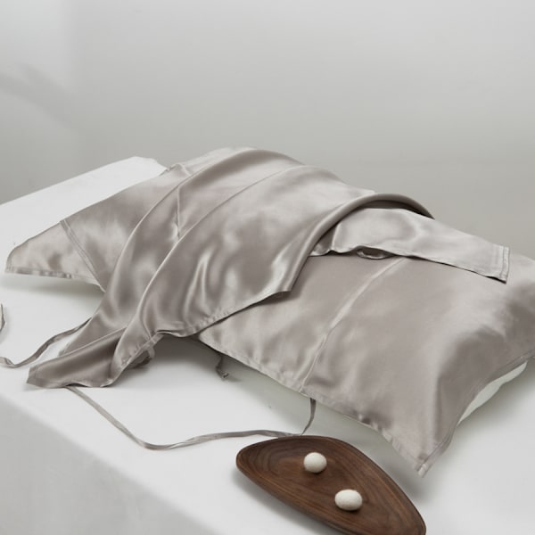 100% Mulberry silkkityynyliina Harmaa