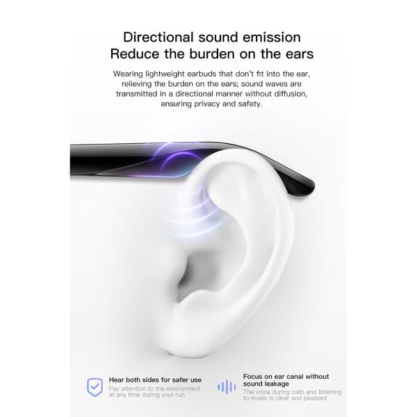 AI smartbriller med røgtonede linser, 8MP kamera, Bluetooth 5.4, realtidsoversættelse og AI-stemmeassistent til rejser, møder og indholdsskabelse