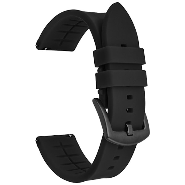 Klockarmband i Silikon för Huawei GT och Samsung Galaxy Klockor Svart 20 mm