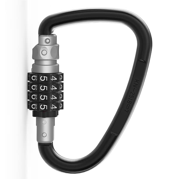 Multi-Function Karbinhake Kombinationslås - Återställbart Lösenord för Cyklar, Hjälmar och Säkerhet Grey Grey