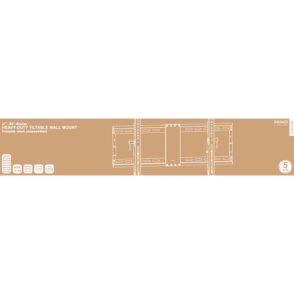 OFFICE HeavyDuty Foldable Tilt Wall Mount 37"80" 70 kg