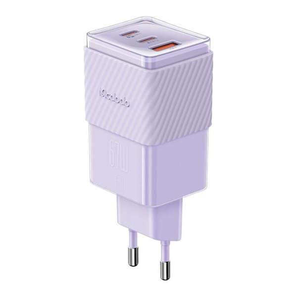 GaN 67W nätladdare Mcdodo CH-1502 2x USB-C, USB-A (lila)