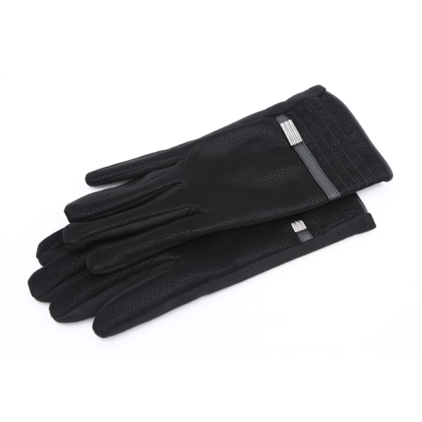 Handskar i läderimitation Svart