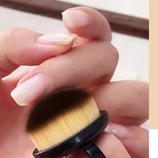 Ring Dust Brush 10 Pack - Soft Fine Fiber Nail Dust Brush with PP Handle, Brown