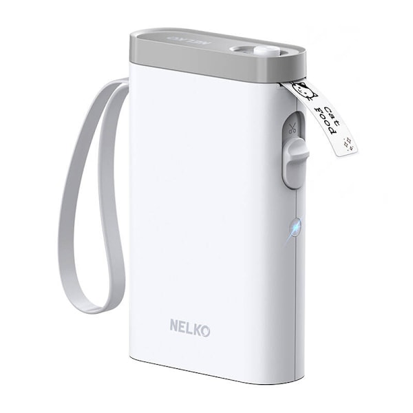 Nelko P21 termisk etiketprinter (hvid)