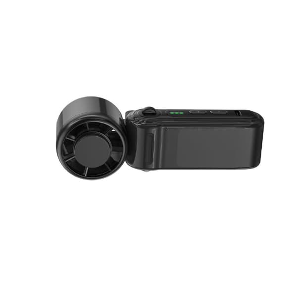 Foldbar håndventilator USB genopladelig til rejser og pendling, 3-trins justerbar til personlig køling, 2000mAh, sort