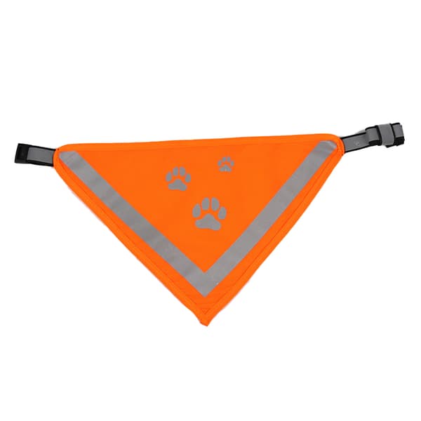 Reflekterande halsduk för husdjur, justerbar passform Orange S