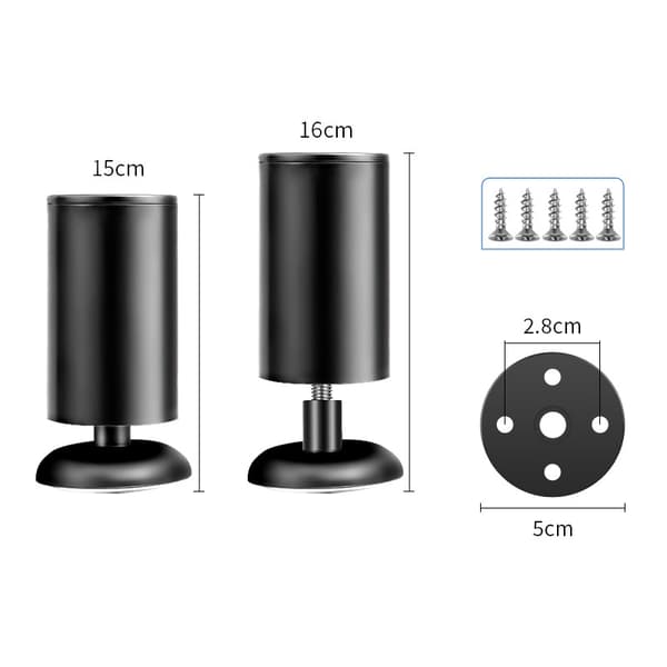 4 kpl pöydänjalkojen kiinnityslevyjä E 15 cm 15 cm