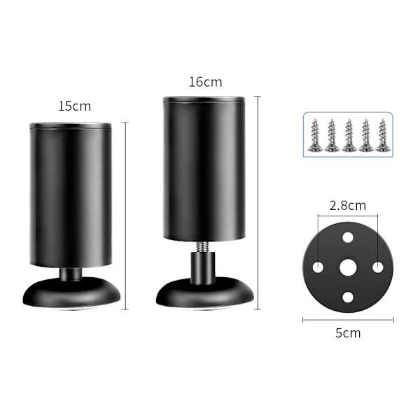 4-pak monteringsplader til bordben E 15 cm 15 cm